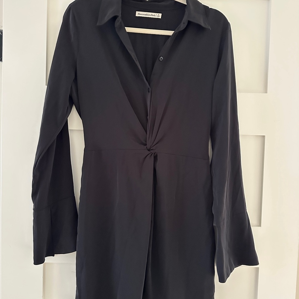 Abercrombie Black Button-Up Dress